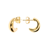 Bronzallure 18KYGP CZ Half Moon Earrings