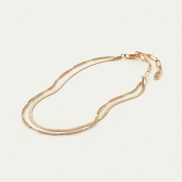 Jenny Bird Surfside Anklet in high polish gold