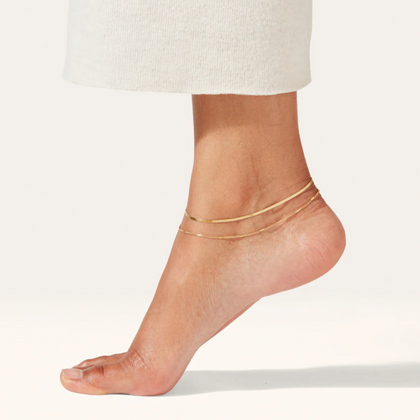 Jenny Bird Surfside Anklet in high polish gold