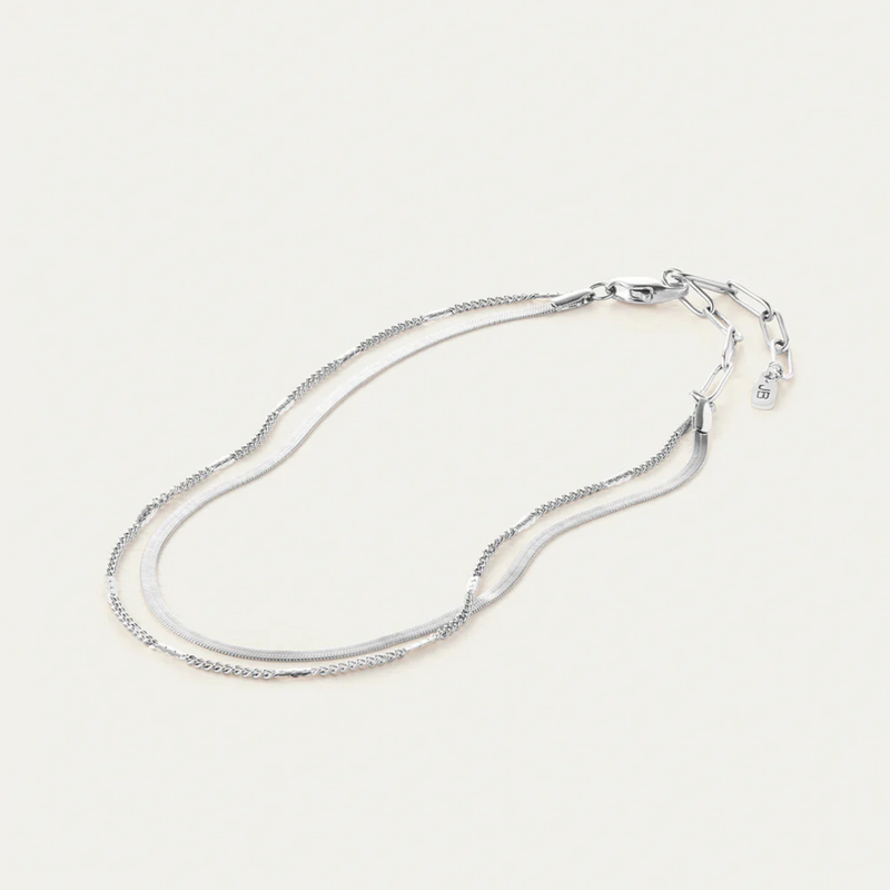 Jenny Bird Surfside Anklet in Rhodium