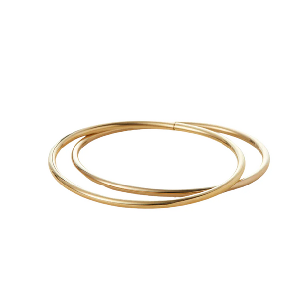 Jenny Bird Dane Bangle 2 Pack in High Polish Gold