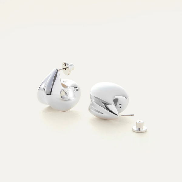 Jenny Bird Nouveaux Puff Earrings in High Polish Silver