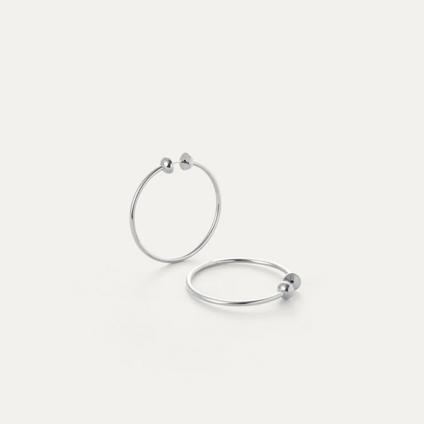 Jenny Bird Icon Small Hoops in Silver