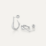 Jenny Bird Colette Small Hoops in High polish Silver