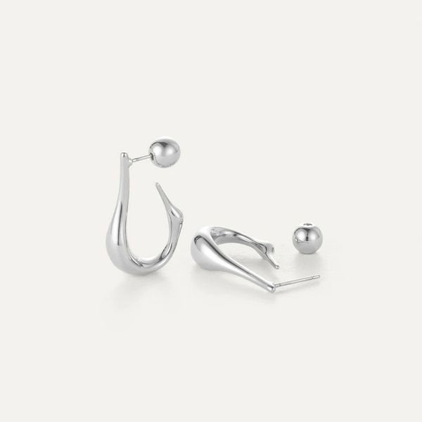 Jenny Bird Colette Small Hoops in High polish Silver