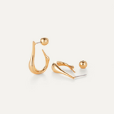 Jenny Bird Colette Small Hoops in High polish Gold