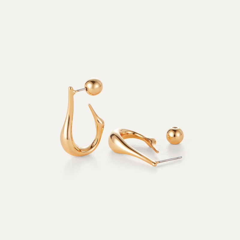 Jenny Bird Colette Small Hoops in High polish Gold