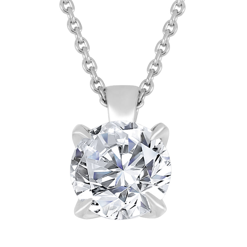 Sterling Silver .50ctw Lab Grown Diamond Pendant on Chain