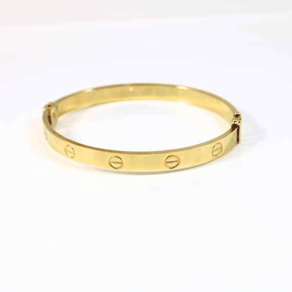 10K Yellow Gold Cartier Style Bangle 8.3g