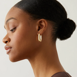 Jenny Bird U-Link Earrings in High Polish Gold