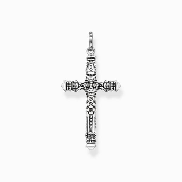 Thomas Sabo Blackened Sterling Silver Cross Pendant