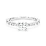 Forevermark 18K White Gold .88ctw Ideal Cushion cut Diamond Ring