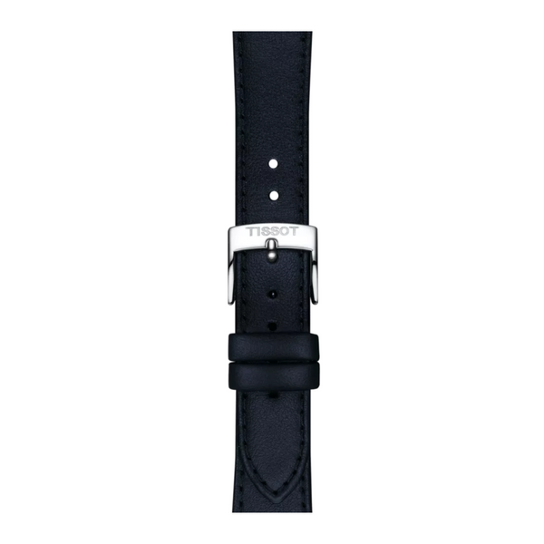 Tissot Stylist Blue Leather Strap Watch with Gradient Blue-Black Dial