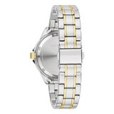 Caravelle Aqualuxx Two-Tone Watch with Silver-White Dial