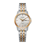 Citizen Quartz Classic Two Tone Watch with Silver-Tone Dial