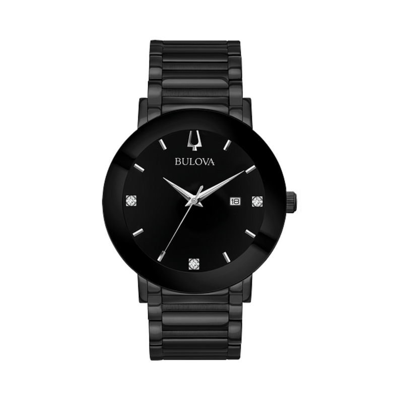 Bulova Futuro Watch with Diamond Accents and Black Dial