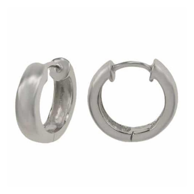 Sterling Silver Hinged Huggie Hoops