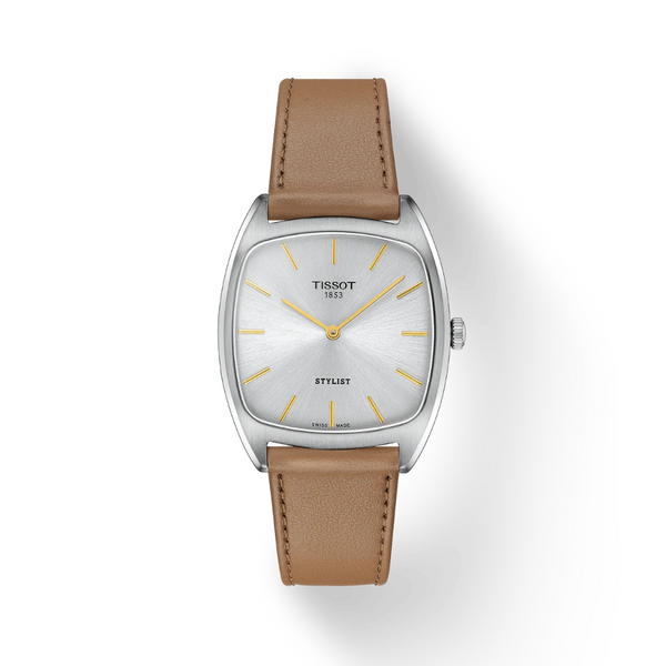 Tissot Stylist with Light Brown Leather Strap