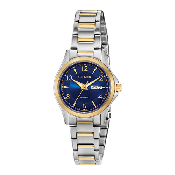 Citizen Ladies Quartz Stainless steel Two Tone Watch with Blue Dial