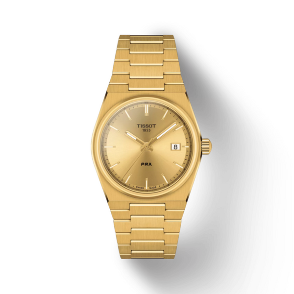 Tissot PRX Yellow Gold-Tone Stainless steel Watch with Champagne Dial