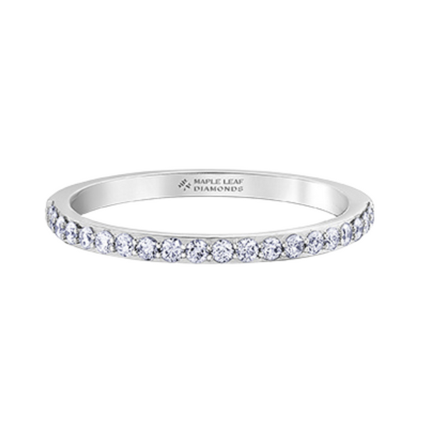 18K Palladium White Gold .20ctw Canadian Diamond Band