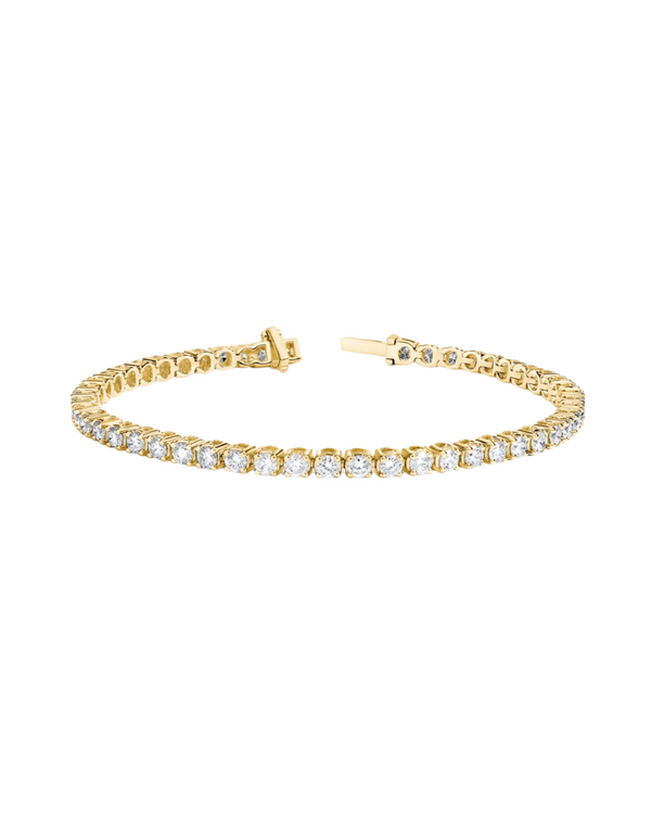 10K Yellow Gold 3.00ctw Lab Grown Diamond Tennis Bracelet