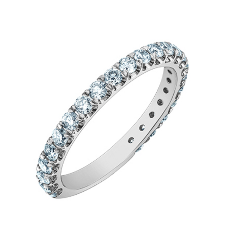 14K White Gold .75ctw Lab Grown Diamond Band
