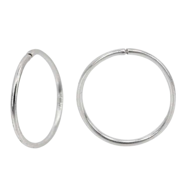 Sterling silver sleeper hoops