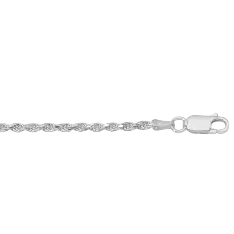 Sterling Silver Rope Anklet plus Extension