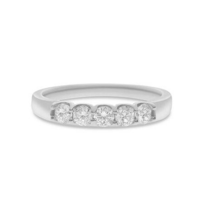 14K White Gold .50ctw Diamond Band