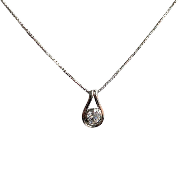 Sterling Silver Drop Pendant on Chain