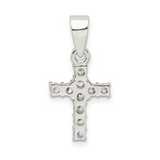 Sterling Silver Cubic Zirconia Cross Pendant