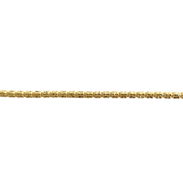 10K Yellow Gold 18" Diamond Cut 3-Sided Necklace