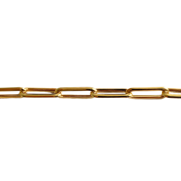 10K Yellow Gold 18" Paperclip Necklace