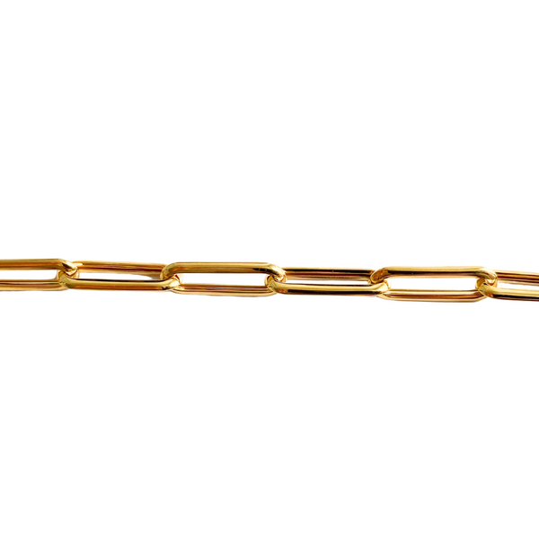 10K Yellow Gold 22" Paperclip Necklace