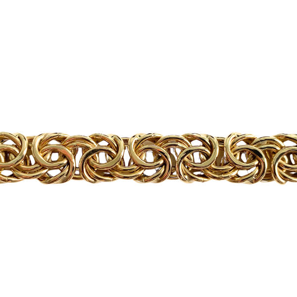 10K Yellow Gold 7.5" Interlocking Link Bracelet