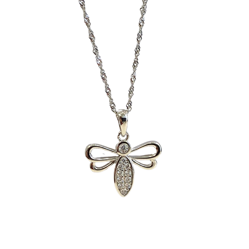 Sterling Silver Bumble Bee Necklace