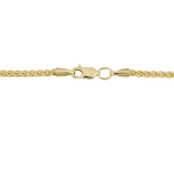 10K Yellow Gold 26" Rounded Wheat Chain