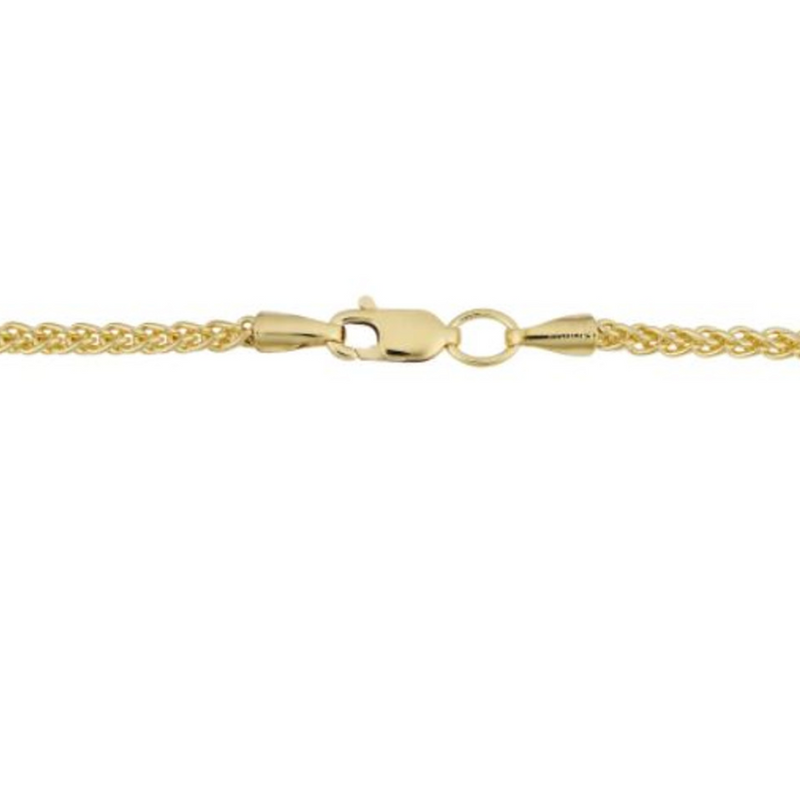 10K Yellow Gold 26" Rounded Wheat Chain